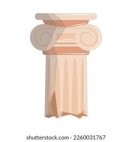 ancient column greek culture icon white background