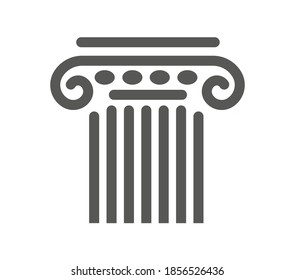 Ancient column head in greys