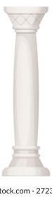 Ancient column. Historical architecture element. Stone roof support