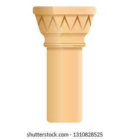 Ancient column icon. Cartoon of ancient column vector icon for web design isolated on white background