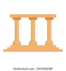 Ancient column icon cartoon vector. Sport facility. Sea senate old