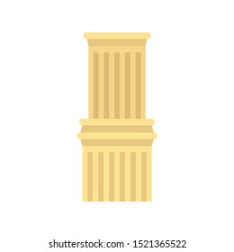 Ancient column icon. Flat illustration of ancient column vector icon for web design