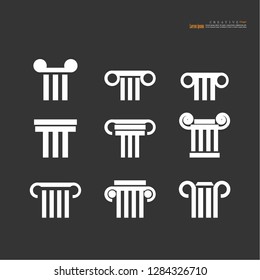 Ancient Column Icon.Vector illustration.