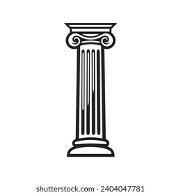 Ancient Column logo vector illustration. Ancient Column vector Icon and Sign.