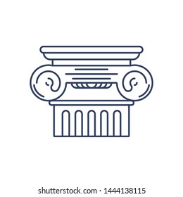 Ancient column part vector icon