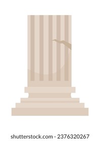 Ancient Column Part Vector Illustration