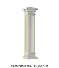 Ancient column vector illustration isolated on white background