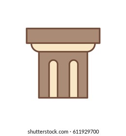  Ancient columns icon cartoon