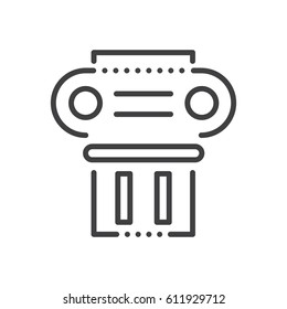  Ancient columns icon dotted