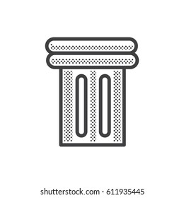  Ancient columns icon  dotted