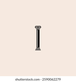 Ancient Columns icon flat vector design.