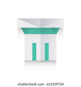  Ancient columns icon origami