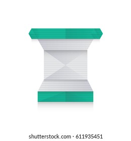  Ancient columns icon origami