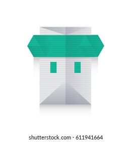  Ancient columns icon origami