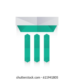  Ancient columns icon origami
