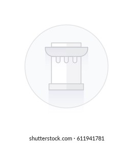  Ancient columns icon white color balance