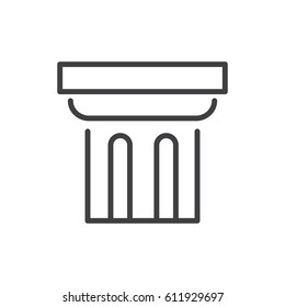  Ancient columns line icon