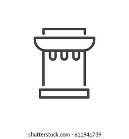  Ancient columns line icon