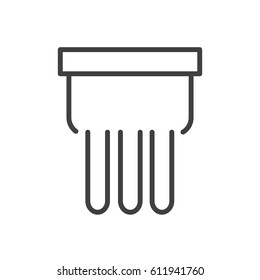  Ancient columns line icon