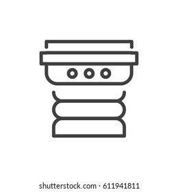  Ancient columns line icon