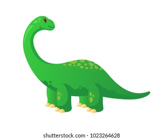Ancient Cute Cheerful Dinosaur Illustration Character, Suitable for Children Product, Print, Logo, Game Asset, And Other Children Related Occasion.