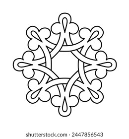 Ancient decorative pattern. Decorative element vector illustration. Architectural floral element.