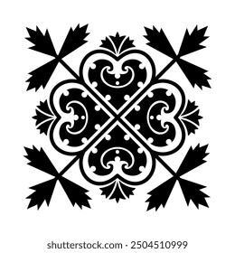 	
Ancient decorative pattern. Decorative element vector illustration. Architectural floral element.