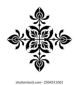 	
Ancient decorative pattern. Decorative element vector illustration. Architectural floral element.