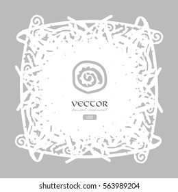 Ancient design, isolated on grey, vector illustration