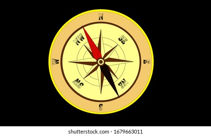 An ancient device- a compass for determining the sides of the horizon