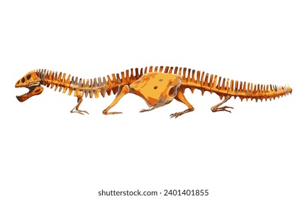 ancient dinosaur fossil watercolor illustration