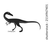 Ancient dinosaur vector icon.Black vector icon isolated on white background ancient dinosaur.