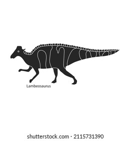 Ancient dinosaur vector icon.Black vector icon isolated on white background ancient dinosaur.