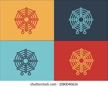 Ancient Dream Catcher Logo Template, Simple Flat Icon Of ancient,indian,native