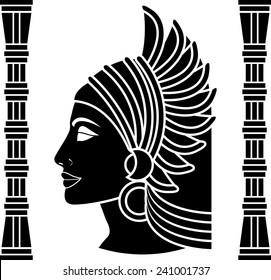 ancient eastern woman. vector illustration