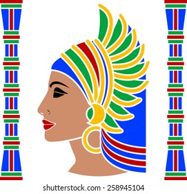 ancient eastern woman. vector illustration 