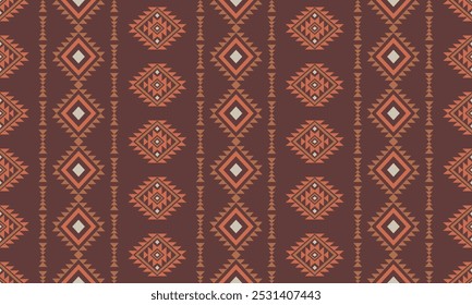 Ancient echoes Aztec geometric abstract seamless patterns southwest Navajo Native American tribal ethnic modern colorful for textile printing