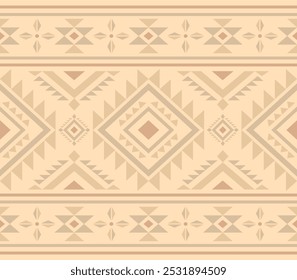 Ancient echoes Aztec geometric abstract seamless patterns southwest Navajo Native American tribal ethnic modern colorful for textile printing