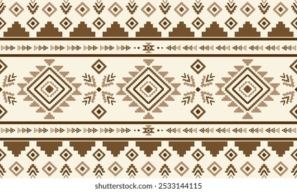 Ancient echoes Aztec geometric abstract seamless patterns southwest Navajo Native American tribal ethnic modern colorful for textile printing