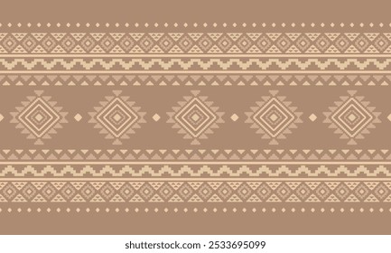 Ancient echoes Aztec geometric abstract seamless patterns southwest Navajo Native American tribal ethnic modern colorful for textile printing