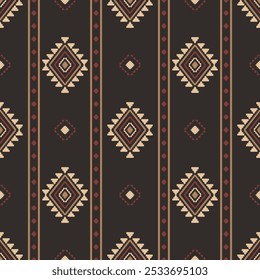 Ancient echoes Aztec geometric abstract seamless patterns southwest Navajo Native American tribal ethnic modern colorful for textile printing