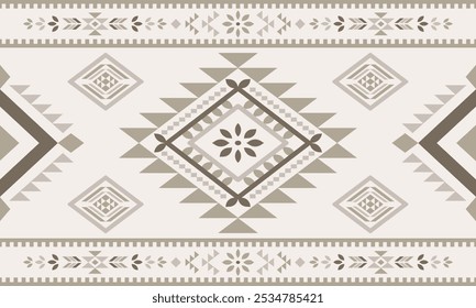 Ancient echoes Aztec geometric abstract seamless patterns southwest Navajo Native American tribal ethnic modern colorful for textile printing