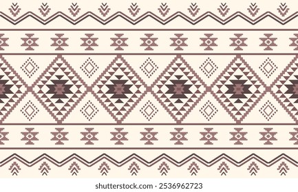 Ancient echoes Aztec geometric abstract seamless patterns southwest Navajo Native American tribal ethnic modern colorful for textile printing