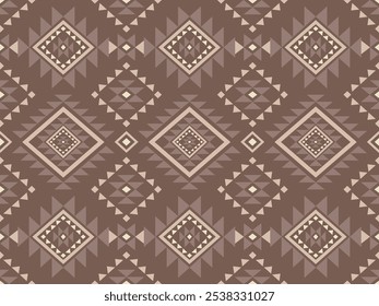 Ancient echoes Aztec geometric abstract seamless patterns southwest Navajo Native American tribal ethnic modern colorful for textile printing