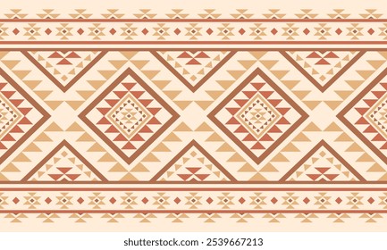 Antike Echos Aztec geometrische abstrakte nahtlose Muster Südwesten Navajo Indianer Stamm ethnisch modern bunt für Stoffdruck