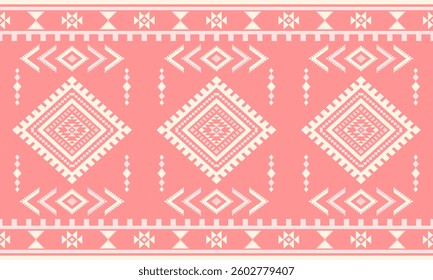 Ancient echoes Aztec geometric abstract seamless pattern southwest Navajo Native American tribal ethnic modern colorful for textile printing