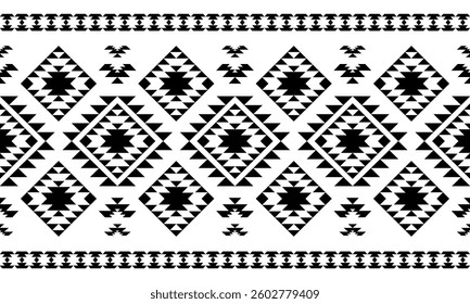 Ancient echoes Aztec geometric abstract seamless pattern southwest Navajo Native American tribal ethnic modern colorful for textile printing