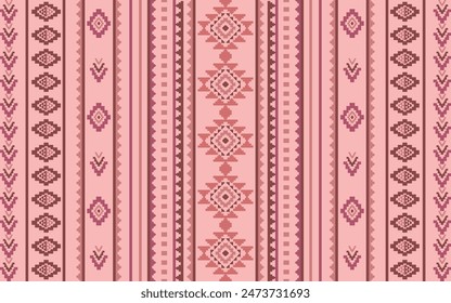 Ancient echoes Aztec geometric seamless patterns southwest Navajo Native American tribal ethnic colorful for textile printing