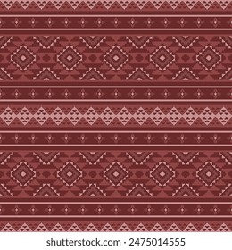 Ancient echoes Aztec geometric seamless patterns southwest Navajo Native American tribal ethnic colorful for textile printing