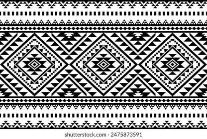 Antiguos ecos de patrones geométricos aztecas en blanco y negro para un diseño moderno 